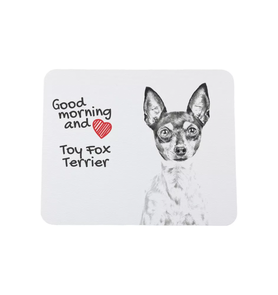 Toy Fox Terrier, American Toy Terrier, Amertoy - mouse pad with print, personalized dog-themed mouse pad, unique gadget for an office worker by Art-Dog brand