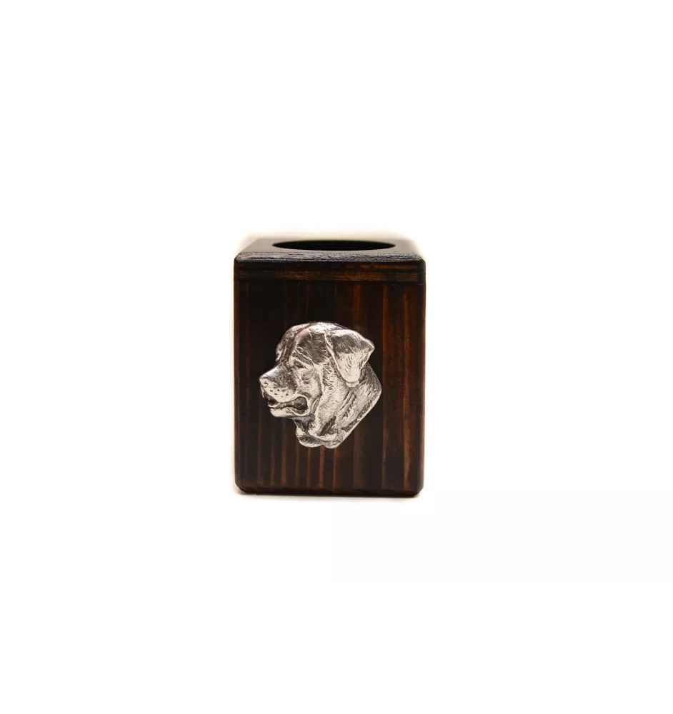 Tosa Inu, Tosa-Ken, Japanese Mastiff - wooden candle holder with a dog, a unique souvenir after losing a dog, a handicraft from the Art-Dog brand