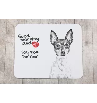 Toy Fox Terrier, American Toy Terrier, Terrier américain de jouet - tapis de souris personnalisé avec impression, tapis de souris personnalisé avec chien, accessoire unique pour employé de bureau de l