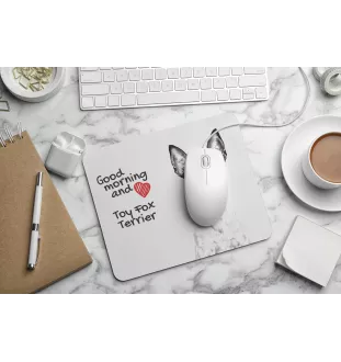 Toy Fox Terrier, American Toy Terrier, Terrier américain de jouet - tapis de souris personnalisé avec impression, tapis de souris personnalisé avec chien, accessoire unique pour employé de bureau de l