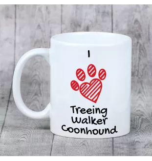 Treeing Walker Coonhound kubek z psem I love Art-Dog