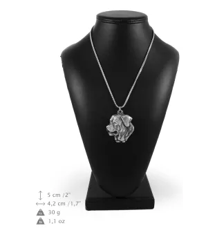 Tosa Inu, Tosa-Hund - Halskette mit Hund, Hundeanhänger an einer silbernen Kette, einzigartiger Schmuck der Marke Art-Dog