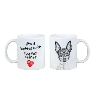 Toy Fox Terrier, American Toy Terrier, Terrier américain de jouet - tasse avec chien, tasse avec photo, cadeau personnalisé de la marque Art-Dog