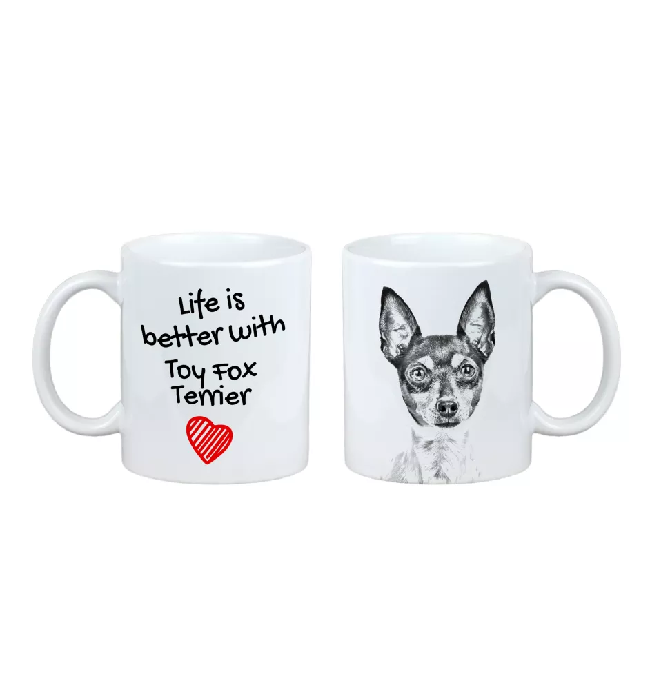 Toy Fox Terrier, American Toy Terrier, Amertoy - cup with a dog, cup with a photo, personalized gift from the Art-Dog brand