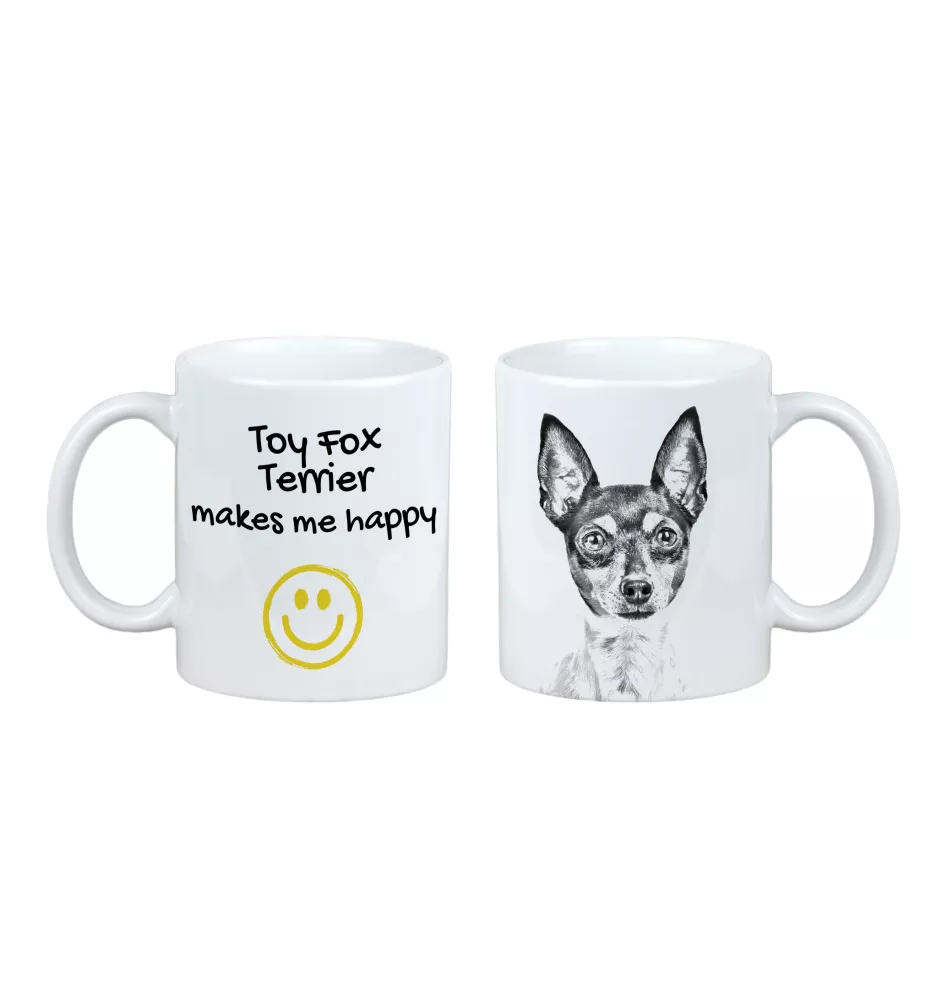 Toy Fox Terrier, American Toy Terrier, Amertoy - Tasse mit Hund, fröhliche Tasse für Hundeliebhaber, personalisiertes Geschenk der Marke Art-Dog