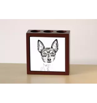 Toy Fox Terrier, American Toy Terrier, Terrier américain de jouet - porte-stylo avec chien, organiseur de bureau avec impression, décoration de bureau personnalisée de la marque Art-Dog