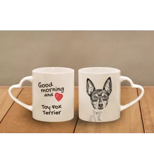 Amerykański toy terrier kubek z psem good morning serce Art-Dog