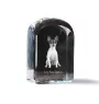 Toy Fox Terrier, American Toy Terrier, Amertoy - Kristallwürfel mit Bild, Hundebild im Kristall, sechseckiger Papierclip von Art-Dog.