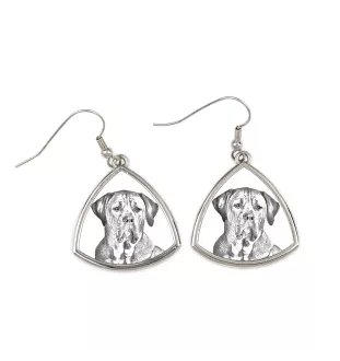 Tosa Inu, Tosa-Hund - Hund Ohrringe, hängende Ohrringe mit Bild, personalisierter Schmuck mit dem Aufdruck der Marke Art-Dog