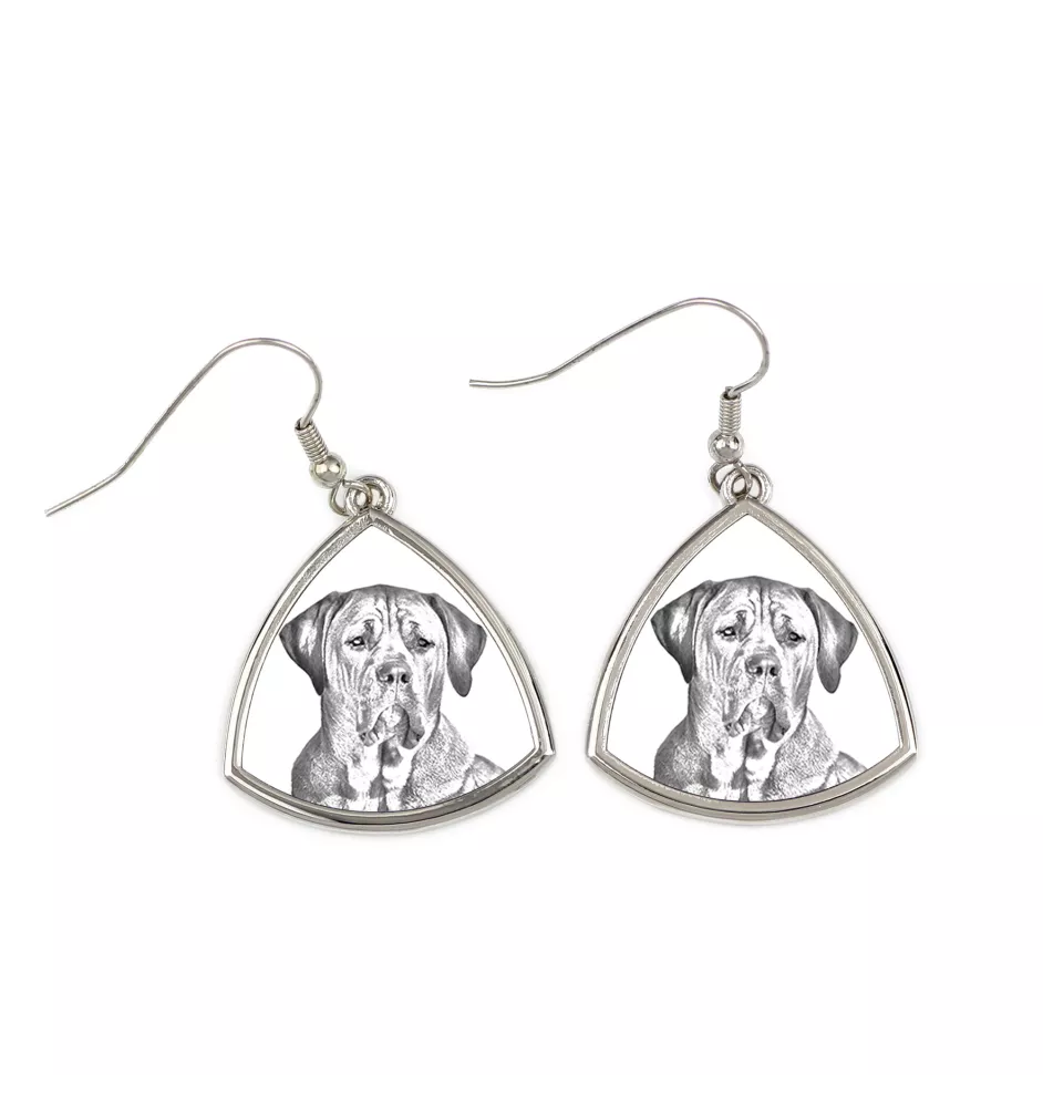 Tosa Inu - boucles d'oreilles avec chien, boucles d'oreilles pendantes avec photo, bijoux personnalisés avec impression de la marque Art-Dog