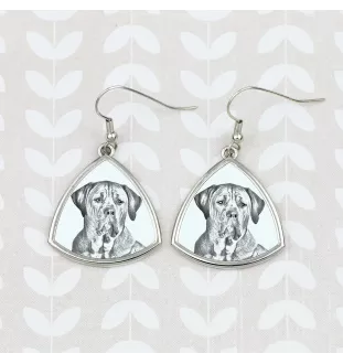 Tosa Inu, Tosa-Hund - Hund Ohrringe, hängende Ohrringe mit Bild, personalisierter Schmuck mit dem Aufdruck der Marke Art-Dog