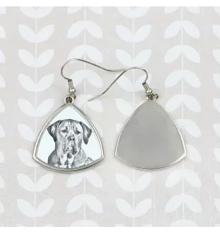 Tosa Inu, Tosa-Ken, Japanese Mastiff - dog earrings, hanging earrings with a picture, personalized jewelry with Art-Dog brand print
