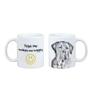 Tosa Inu, Tosa-Hund - Tasse mit Hund, fröhliche Tasse für Hundeliebhaber, personalisiertes Geschenk der Marke Art-Dog
