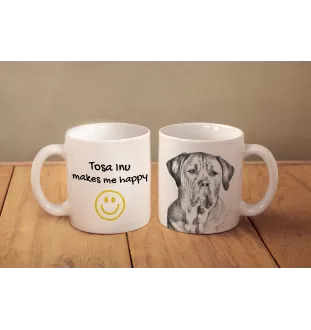 Tosa Inu, Tosa-Hund - Tasse mit Hund, fröhliche Tasse für Hundeliebhaber, personalisiertes Geschenk der Marke Art-Dog