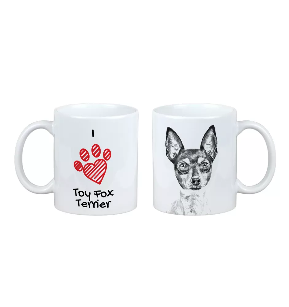 Toy Fox Terrier, American Toy Terrier, Terrier américain de jouet - tasse avec chien, une tasse adorable avec une illustration, un cadeau avec votre photo de la marque Art-Dog