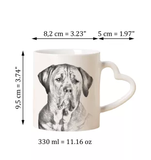 Tosa Inu - tasse avec chien, une tasse adorable avec une anse en forme de cœur, un cadeau universel de la marque Art-Dog