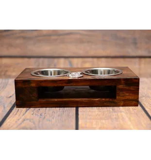 Tosa Inu, Tosa-Hund - Holzständer mit Näpfen für Hunde, Edelstahlnäpfe, Geschenk zur Adoption eines Hundes von der Marke Art-Dog