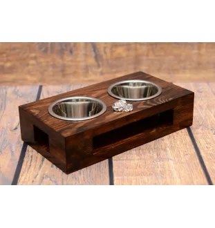 Tosa Inu, Tosa-Hund - Holzständer mit Näpfen für Hunde, Edelstahlnäpfe, Geschenk zur Adoption eines Hundes von der Marke Art-Dog