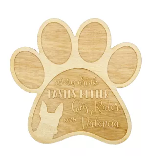 Ratier valencien, Gos Rater Valencià - Sous-verre mug, sous-verre gravé avec chien, cadeau pour amoureux des chiens par la marque Art-Dog