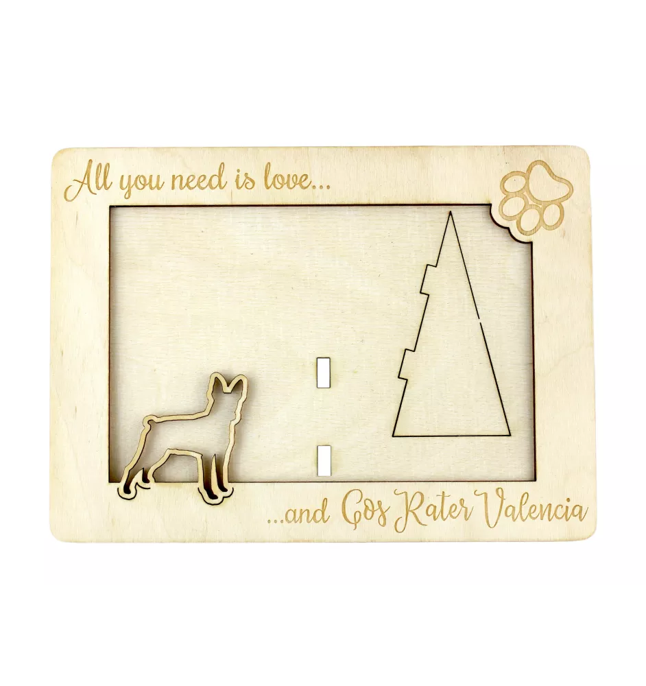 Ratier valencien, Gos Rater Valencià - Cadre photo, cadre en bois gravé, un joli gadget pour l'amoureux des chiens par Art-Dog