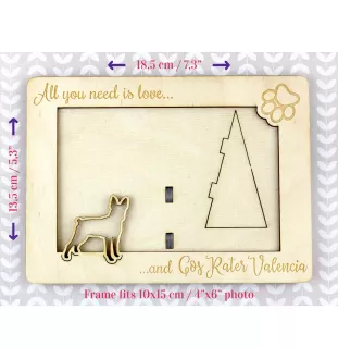 Ratier valencien, Gos Rater Valencià - Cadre photo, cadre en bois gravé, un joli gadget pour l'amoureux des chiens par Art-Dog