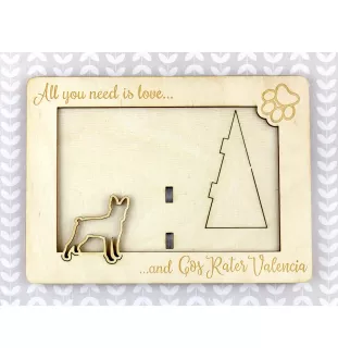 Ratier valencien, Gos Rater Valencià - Cadre photo, cadre en bois gravé, un joli gadget pour l'amoureux des chiens par Art-Dog