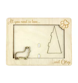 Welsh Corgi - Photo frame, engraved wooden frame, a lovely gadget for the dog lover by Art-Dog