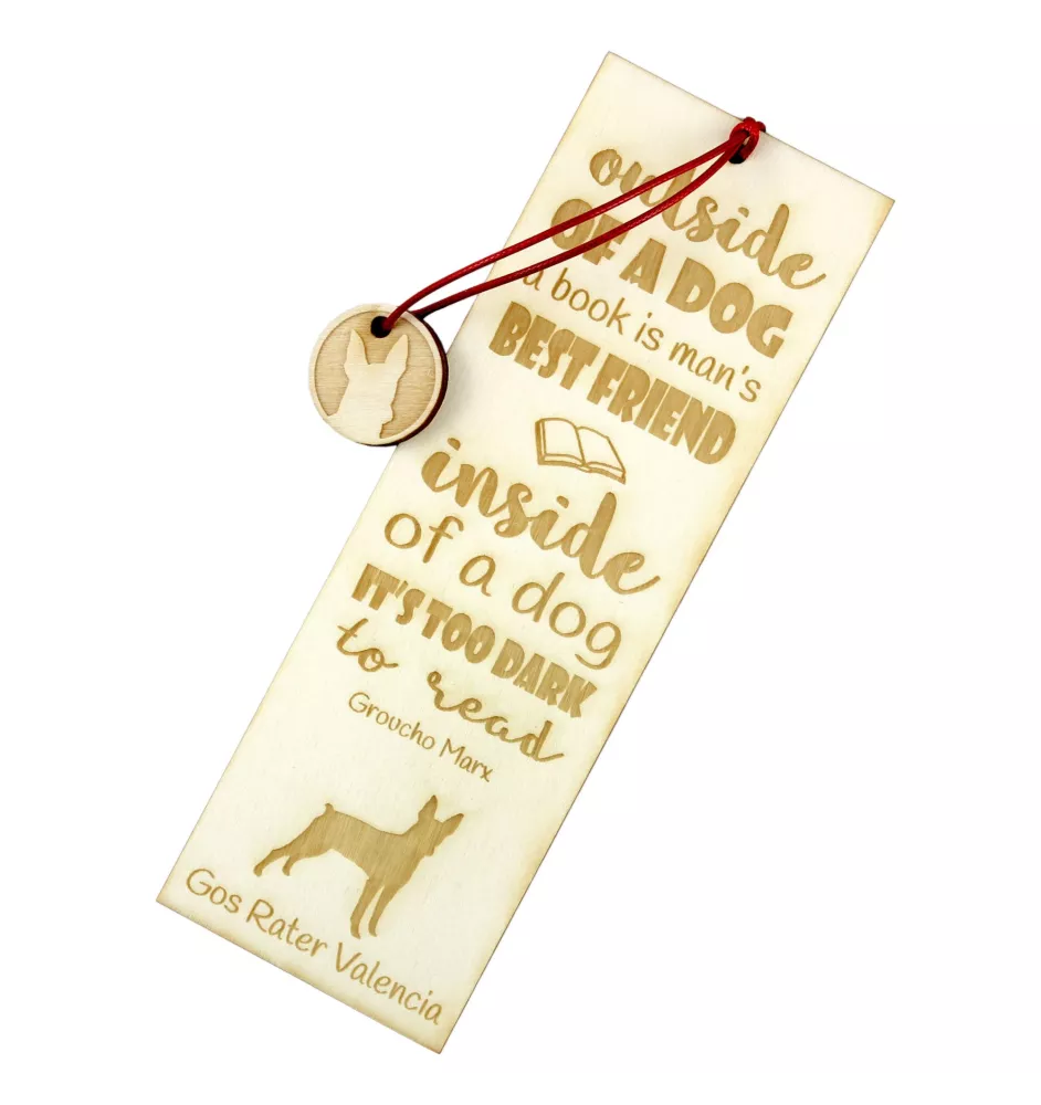 Valencian Terrier, Gos Rater Valencià, Ratonero Valenciano - dog bookmark, personalized bookmark, gift for bookworm from Art-Dog brand