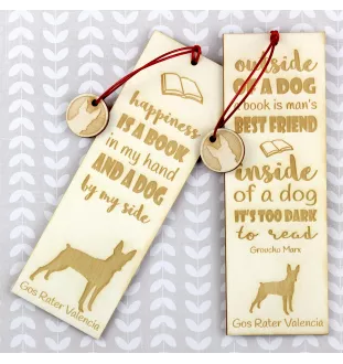 Ratier valencien, Gos Rater Valencià - marque-page pour livre avec chien, marque-page personnalisé, cadeau pour les amateurs de livres de la marque Art-Dog