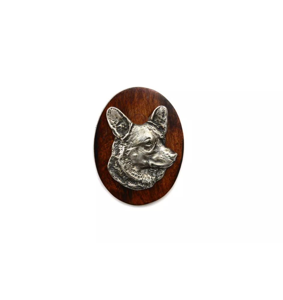 Welsh Corgi broszka clipring drewniany Art-Dog