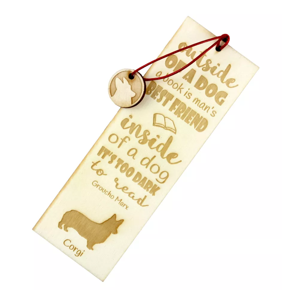 Welsh Corgi - dog bookmark, personalized bookmark, gift for bookworm from Art-Dog brand