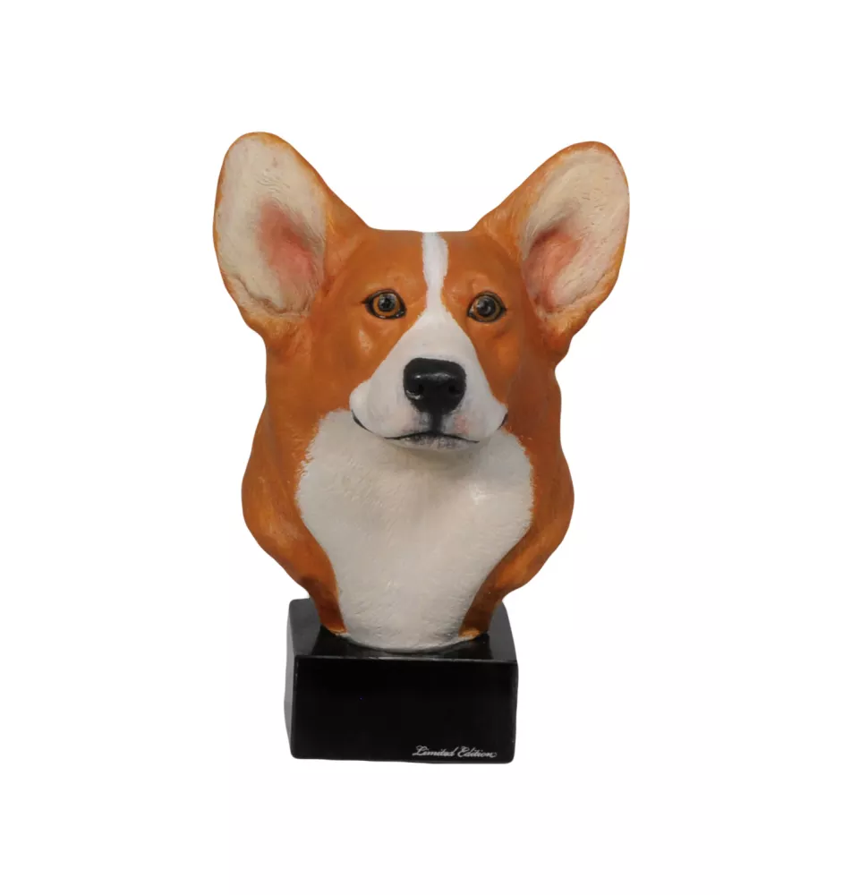 Walisischer Corgi - bemalte Figur, Statue, Skulptur, vom Künstler hergestellt, Marke Art-Dog