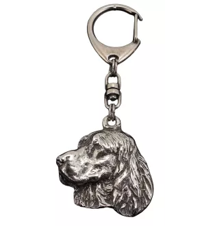 Welsh Springer Spaniel - Porte-clés argenté avec chien, décoration de sac à main, pendentif de sac à dos par la marque Art-Dog