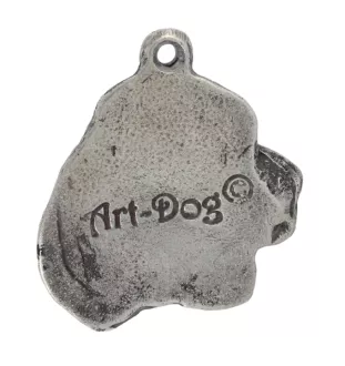 Welsh Springer Spaniel, Welsh Springer, Welsh Starter - Silver-plated key ring with dog, handbag decoration, backpack pendant by Art-Dog brand