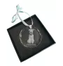 Welsh Terrier - Kristallkugel mit Foto, Hundebild im Kristall, personalisierter Christbaumschmuck von Art-Dog.