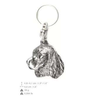 Welsh Springer Spaniel - Pendentif chien argenté, décoration de sac à main, pendentif sac à dos par la marque Art-Dog