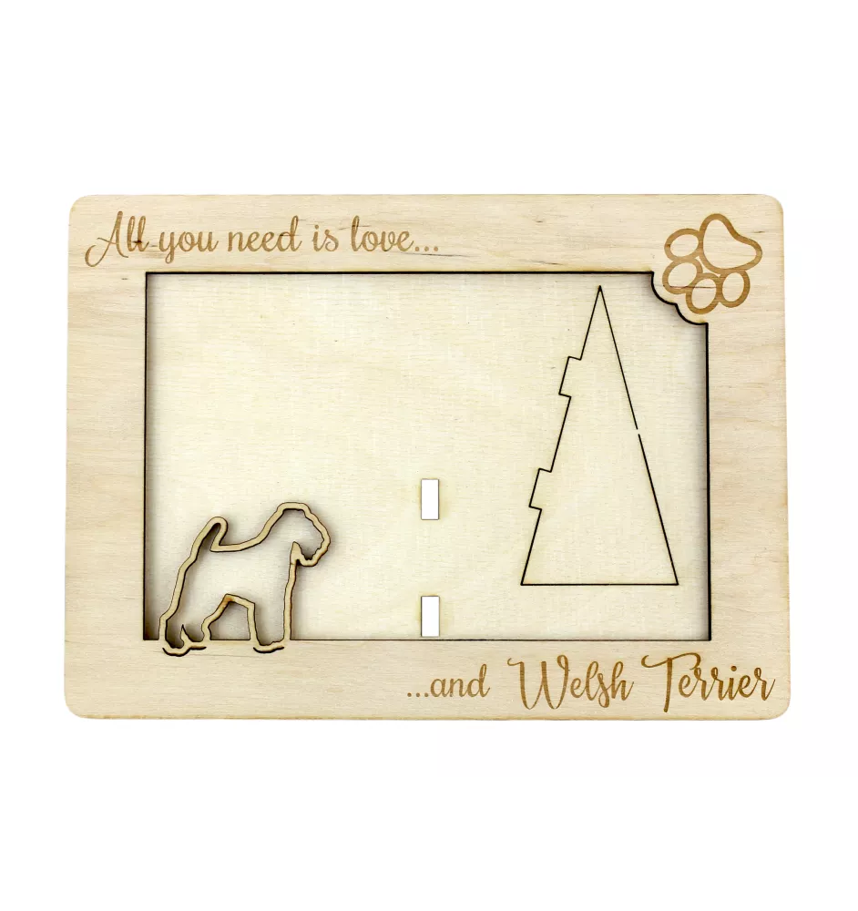 Welsh Terrier, Welshie, Daeargi Cymreig - Photo frame, engraved wooden frame, a lovely gadget for the dog lover by Art-Dog