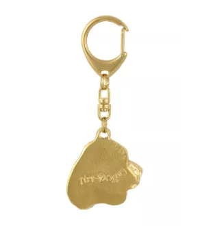 Welsh Springer Spaniel - Vergoldeter Schlüsselanhänger mit Hund in Geschenkbox, Handtaschen-Dekoration, Luxus-Accessoire der Marke Art-Dog