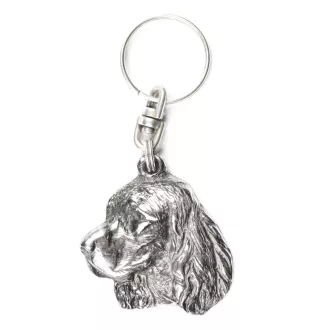 Welsh Springer Spaniel, Welsh Springer, Welsh Starter - Silver-plated pendant with a dog in a decorative box, handbag decoration, backpack pendant by Art-Dog brand
