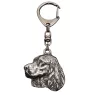 Welsh Springer Spaniel, Welsh Springer, Welsh Starter - Silver-plated key ring with a dog in a gift box, handbag decoration, backpack pendant by Art-Dog brand