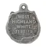 West Highland White Terrier, Westie - Pendentif chien argenté, décoration de sac à main, pendentif sac à dos par la marque Art-Dog