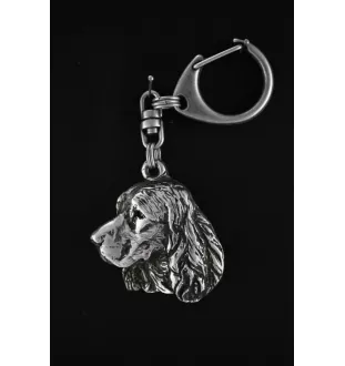 Welsh Springer Spaniel - Versilberter Schlüsselanhänger mit Hund in einer Geschenkbox, Handtaschenschmuck, Rucksackanhänger der Marke Art-Dog