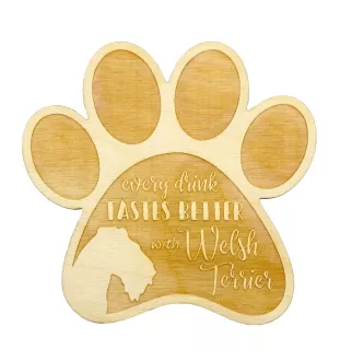 Welsh Terrier, Terrier gallois - Sous-verre mug, sous-verre gravé avec chien, cadeau pour amoureux des chiens par la marque Art-Dog