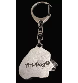 Welsh Springer Spaniel, Welsh Springer, Welsh Starter - Silver-plated key ring with a dog in a gift box, handbag decoration, backpack pendant by Art-Dog brand