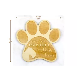 Welsh Terrier - Tasse Untersetzer, graviert Untersetzer mit Hund, Geschenk für Hundeliebhaber von Art-Dog Marke