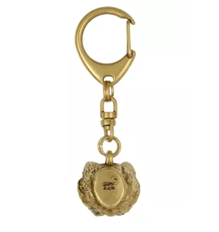 West Highland White Terrier, Weißer Hochlandterrier, Westie I - Vergoldeter Schlüsselanhänger mit Hund, Handtaschenschmuck, Luxus-Accessoire der Marke Art-Dog