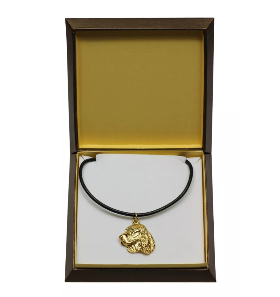 Welsh Springer Spaniel - Hundehalsband in Geschenkbox, vergoldeter Anhänger für Hundefans, auffälliger Schmuck von Art-Dog