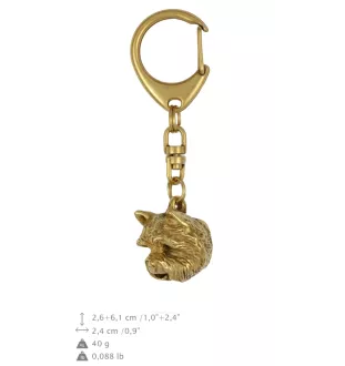 West Highland White Terrier, Westie I - Porte-clés doré avec chien dans boîte cadeau, décoration de sac à main, accessoire de luxe de la marque Art-Dog
