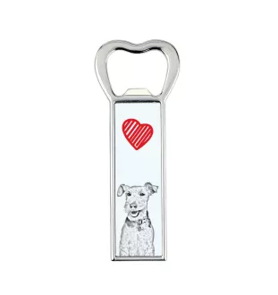Welsh Terrier, Welshie, Daeargi Cymreig - bottle opener with a dog, personalized fridge opener, unique gift for a man by Art-Dog brand