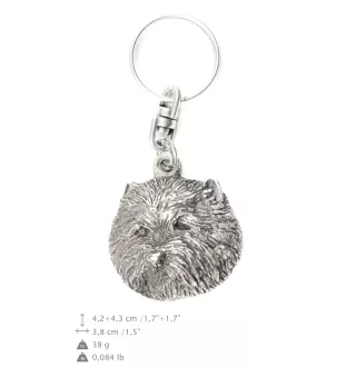 West Highland White Terrier, Weißer Hochlandterrier, Westie - Versilberter Anhänger mit einem Hund in einer dekorativen Box, Handtaschenschmuck, Rucksackanhänger der Marke Art-Dog